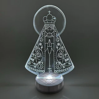 Luminária Nossa Senhora Aparecida LED 3D