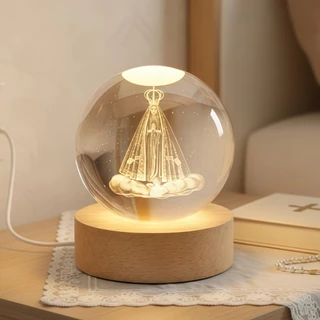 Luminária Cristal Nossa Senhora Aparecida LED